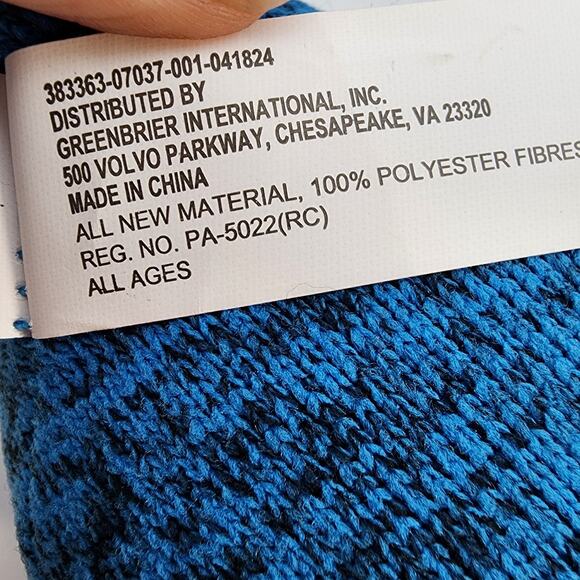 Toy Box Blue Triceratops Knit Dinosaur Plush 15" Embroidered Eyes Stuffed Animal - Picture 7 of 8